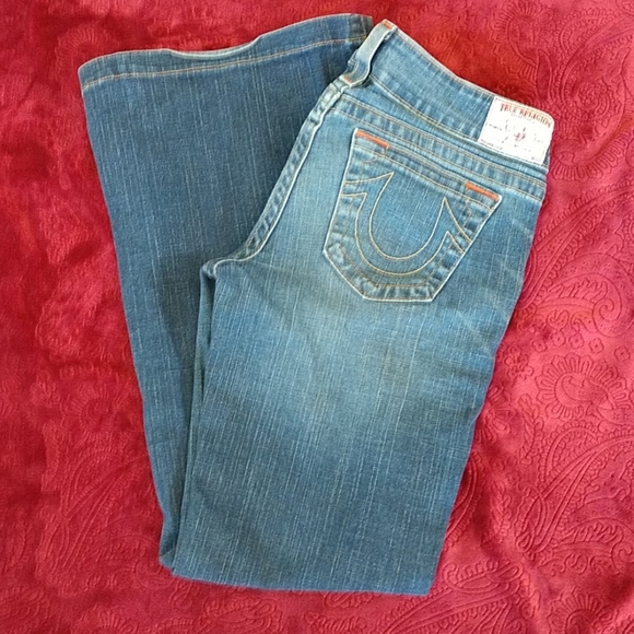 True Religion Denim - True Religion Heidi Low Rise Medium Wash Jeans